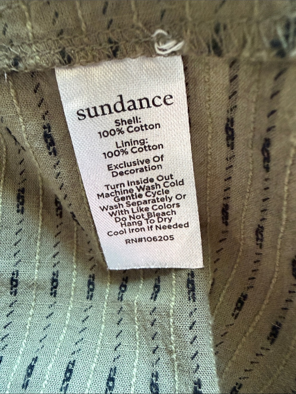 Sundance Olive Patterned Maxi Dress Size Large - Picture 4 of 5